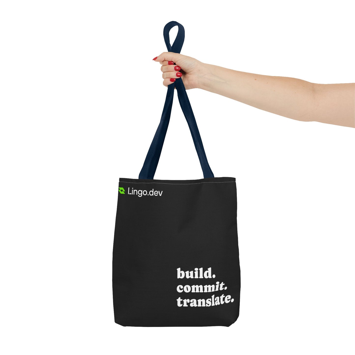 Lingo.dev Tote Bag - Build, Commit, Translate.