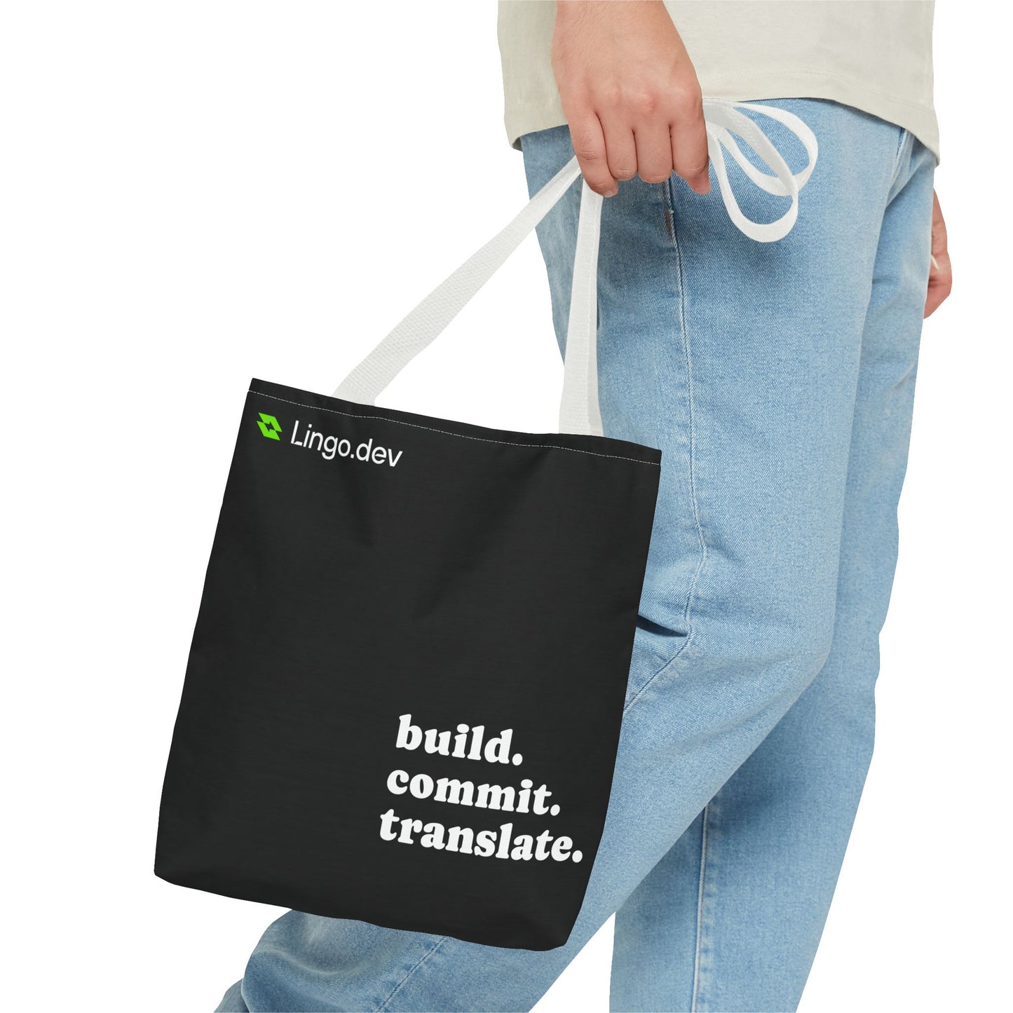 Lingo.dev Tote Bag - Build, Commit, Translate.