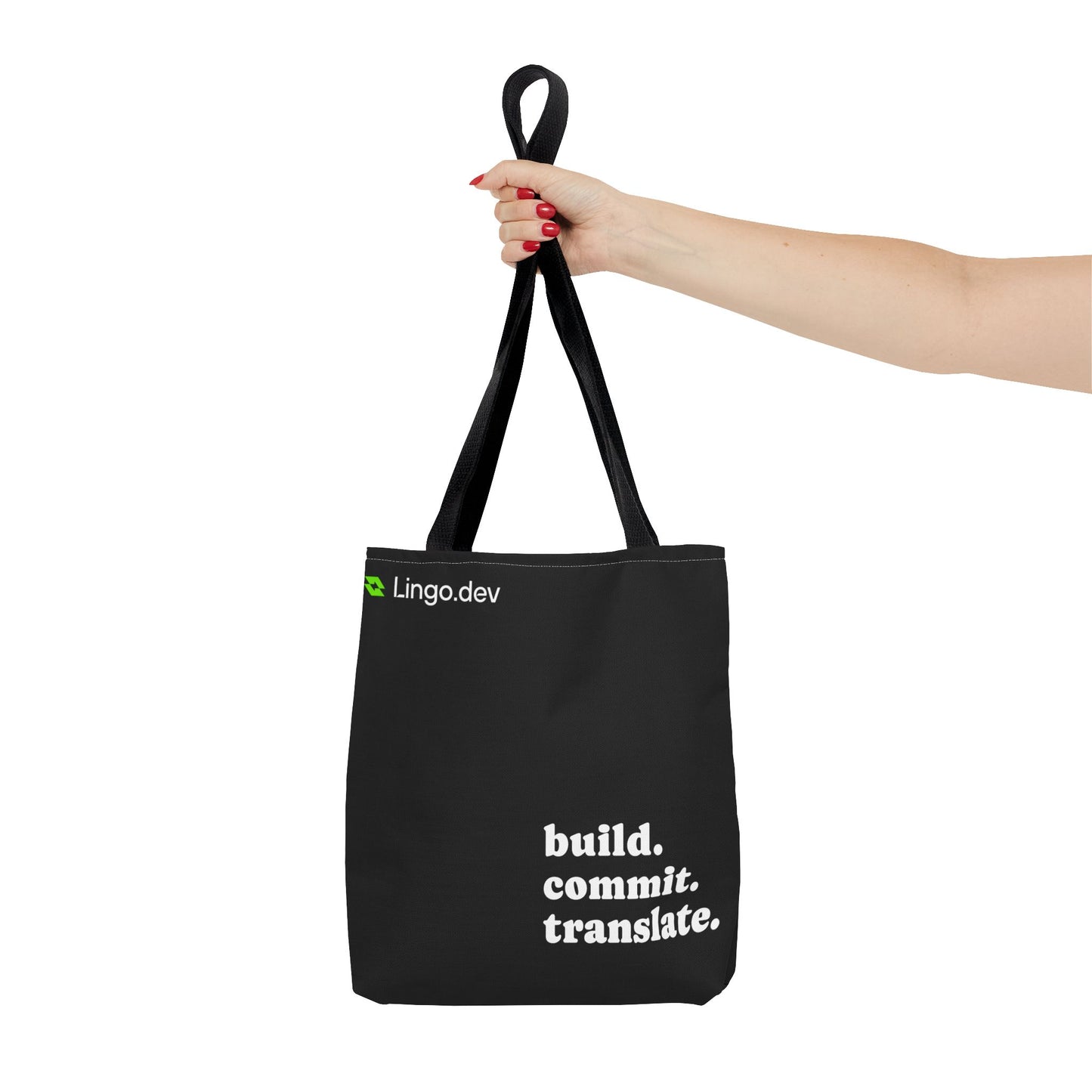 Lingo.dev Tote Bag - Build, Commit, Translate.