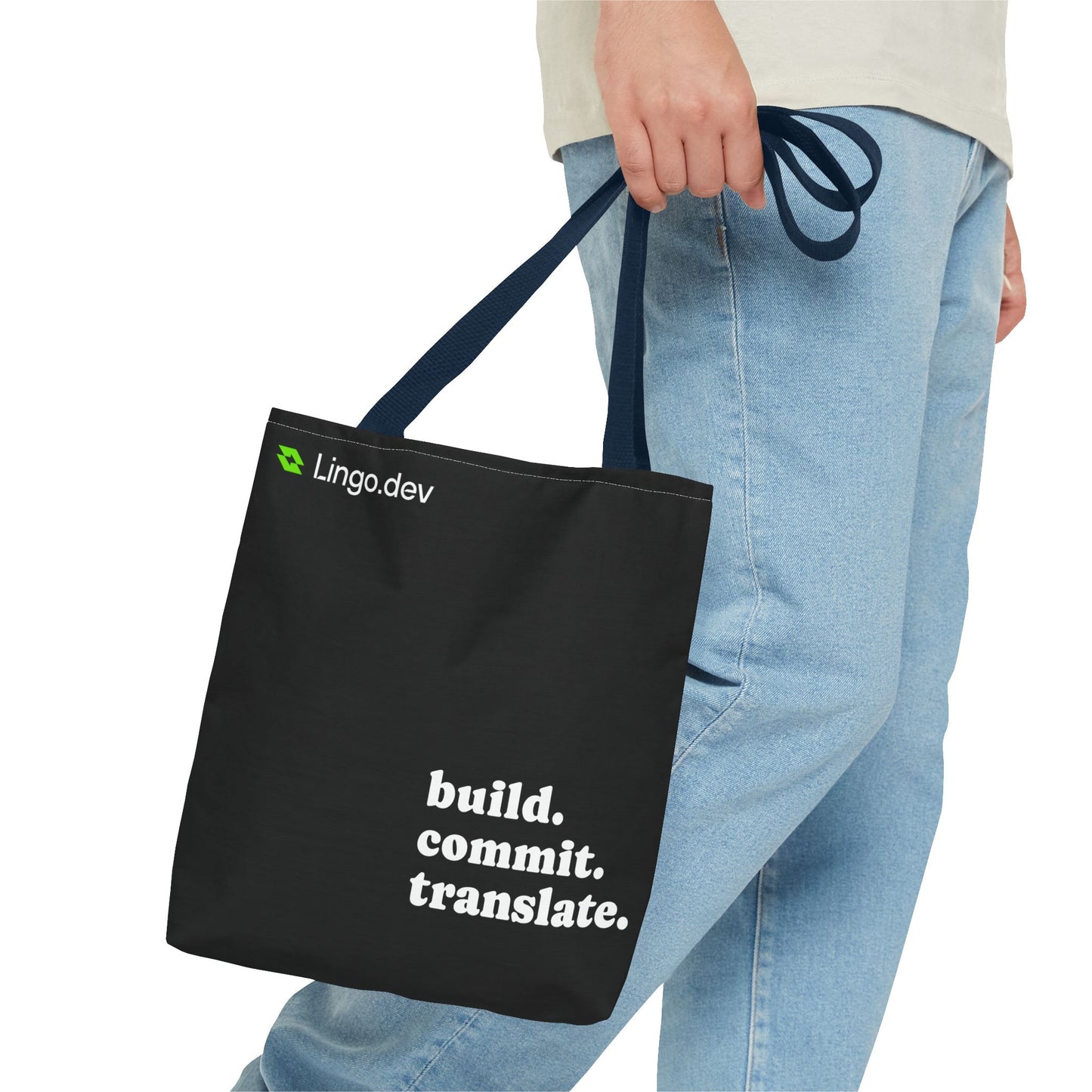 Lingo.dev Tote Bag - Build, Commit, Translate.