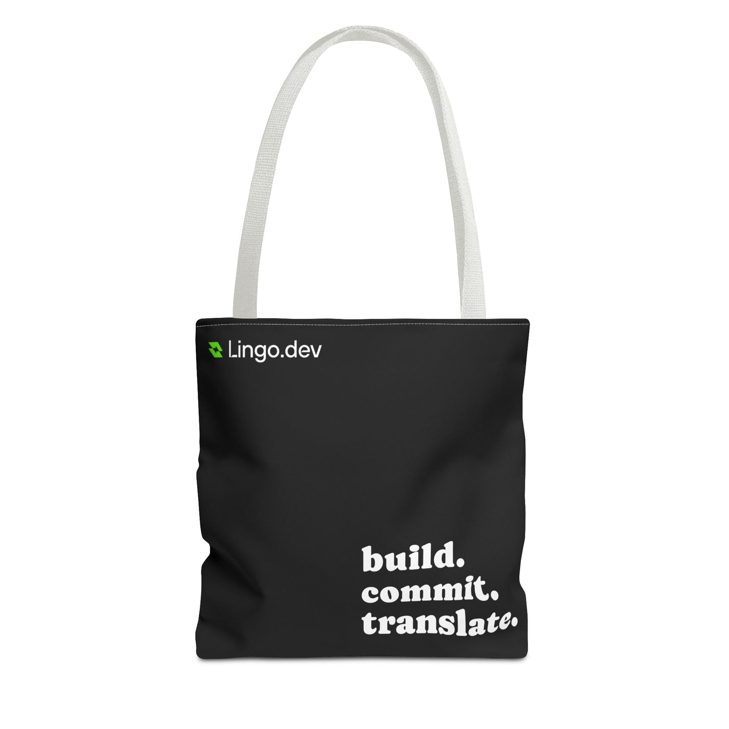 Lingo.dev Tote Bag - Build, Commit, Translate.