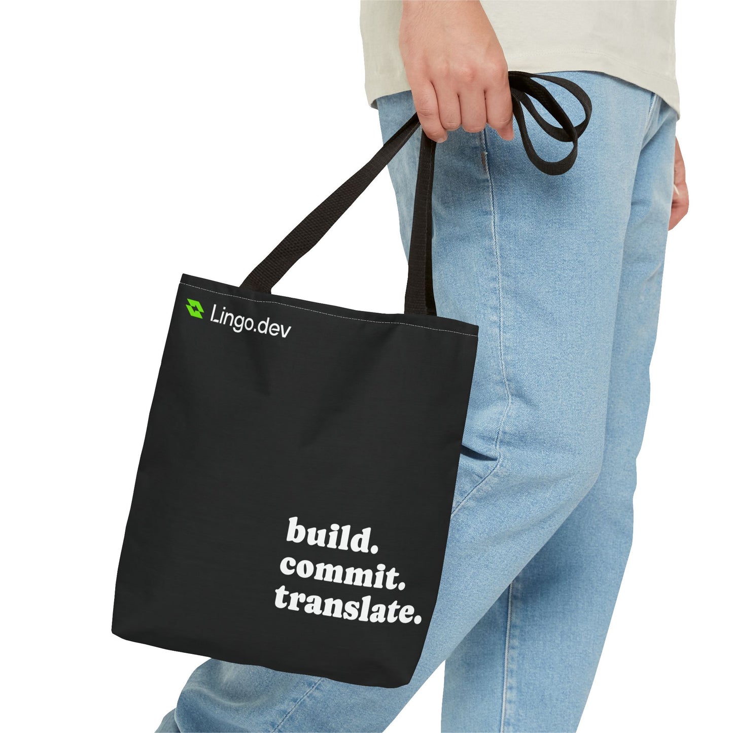 Lingo.dev Tote Bag - Build, Commit, Translate.