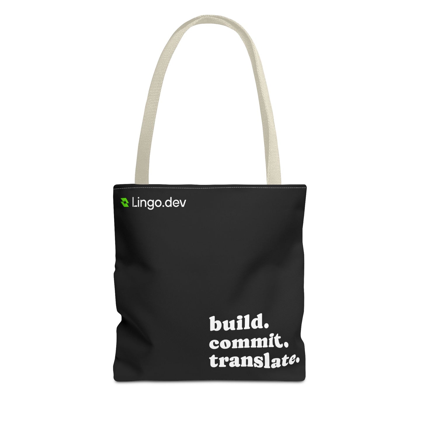 Lingo.dev Tote Bag - Build, Commit, Translate.
