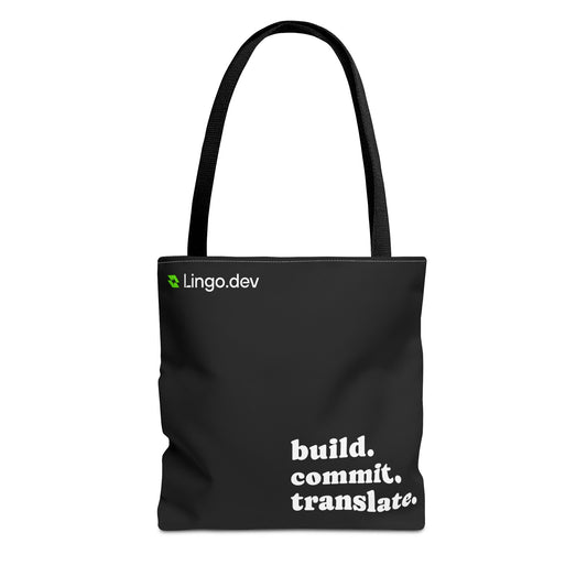 Lingo.dev Tote Bag - Build, Commit, Translate.
