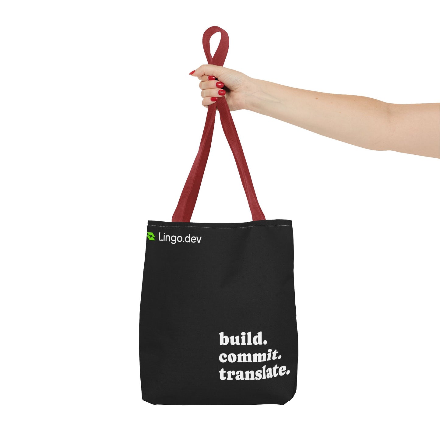 Lingo.dev Tote Bag - Build, Commit, Translate.
