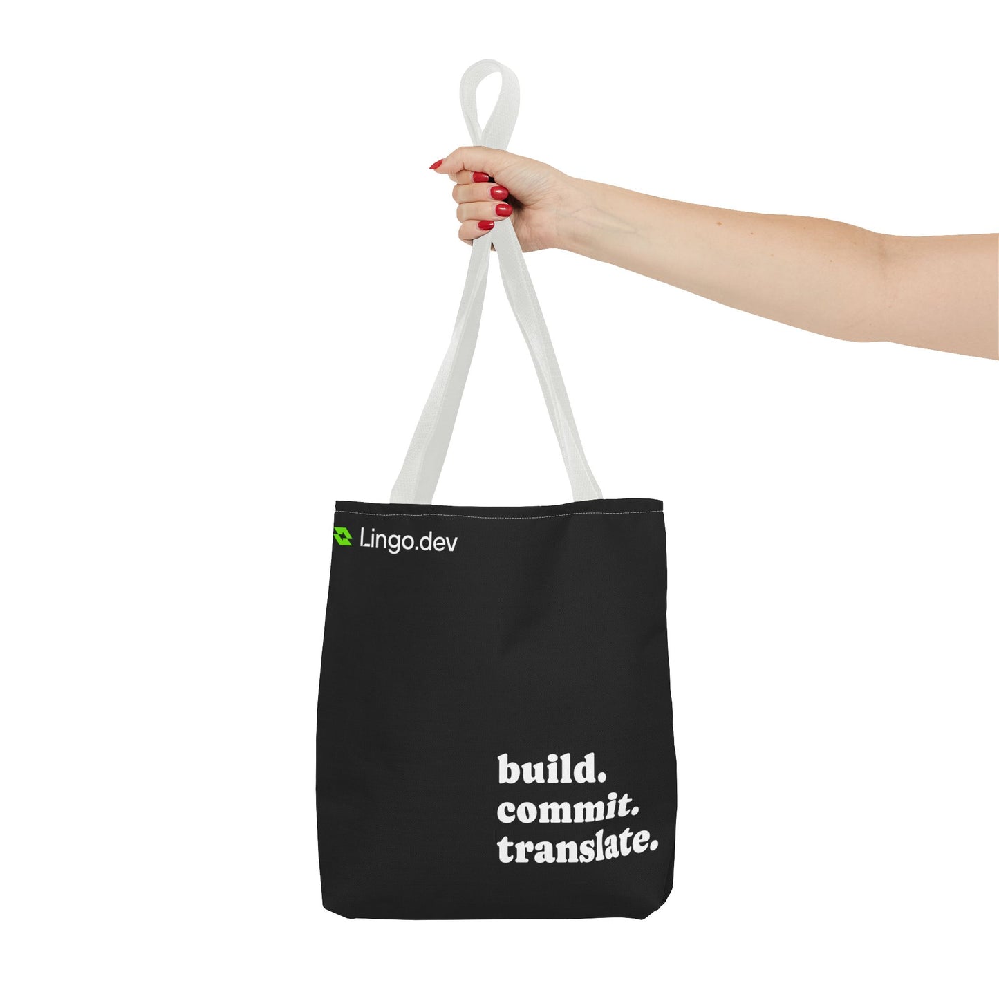 Lingo.dev Tote Bag - Build, Commit, Translate.